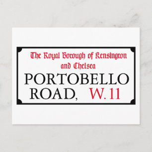 Carte Postale Portobello Road, London Street Sign