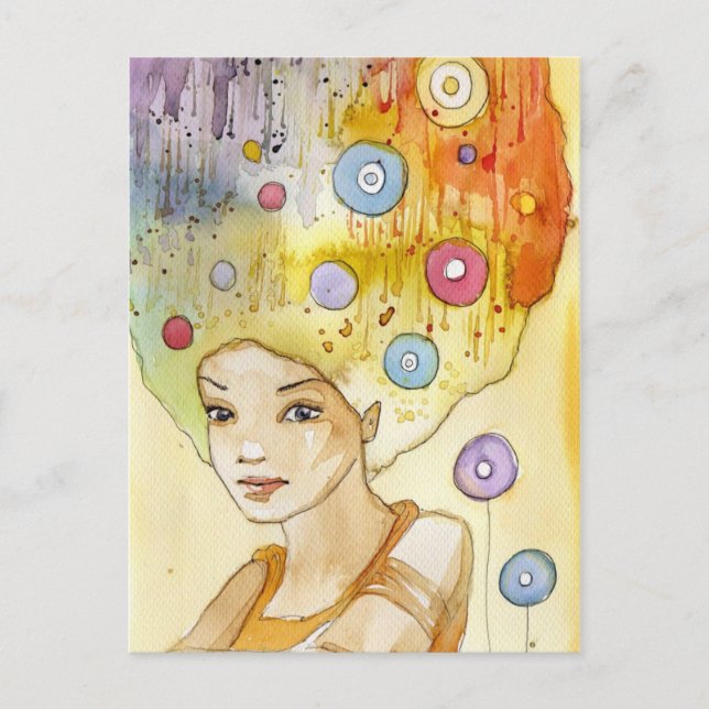 Carte Postale Portrait Abstrait (Devant)