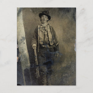 Carte Postale Portrait authentifié de Billy the Kid (1880)