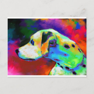 Carte Postale Portrait contemporain de Chien dalmate