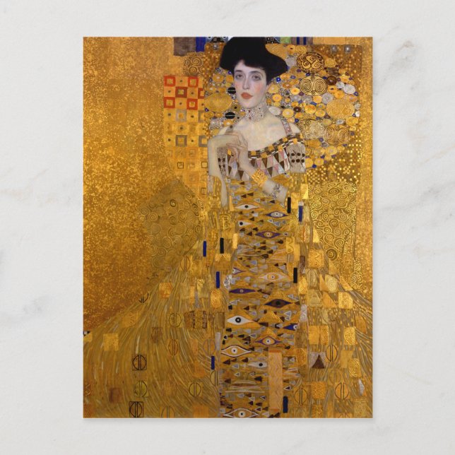 Carte Postale Portrait d'Adele Bloch-Bauer par Gustav Klimt 1907 (Devant)