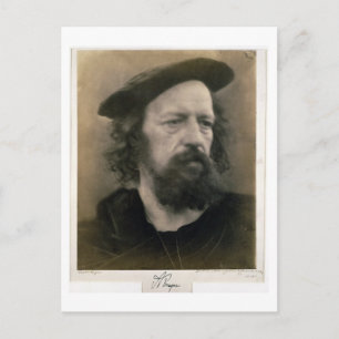 Carte Postale Portrait d'Alfred, Lord Tennyson (1809-1892) (b/w 