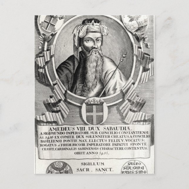 Carte Postale Portrait d'Amedee VIII Le Pacifique (Devant)