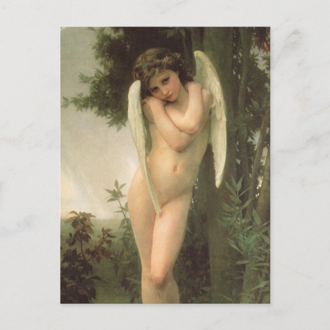 Carte Postale Portrait d'ange de Cupid (Cupidon) par Bouguereau (Devant)