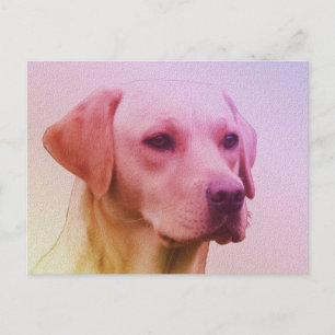 Carte Postale Portrait d'aquarelle de chien de Labrador Retrieve