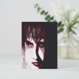 Carte Postale Portrait d'art d'un homme de musique gothique post