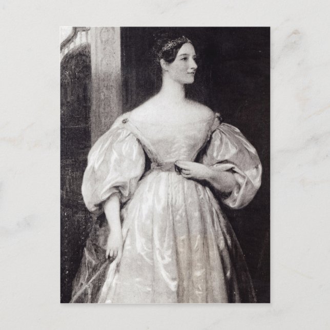 Carte Postale Portrait d'Augusta Ada Byron (Devant)