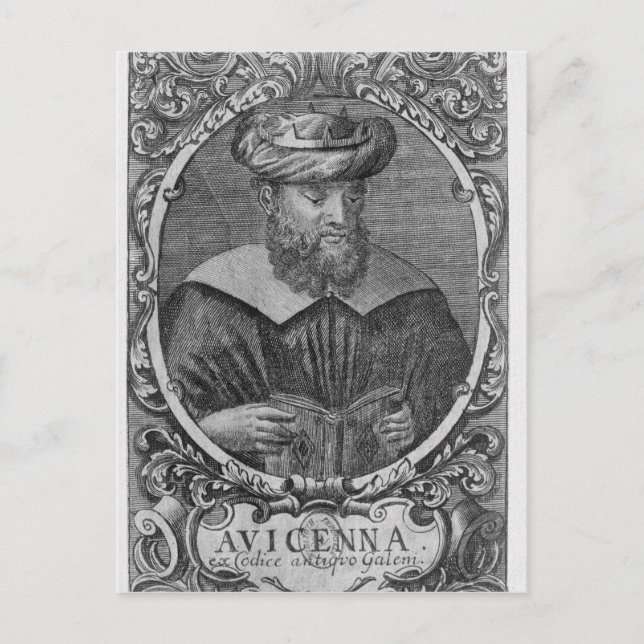 Carte Postale Portrait d'Avicenna Lecture (Devant)