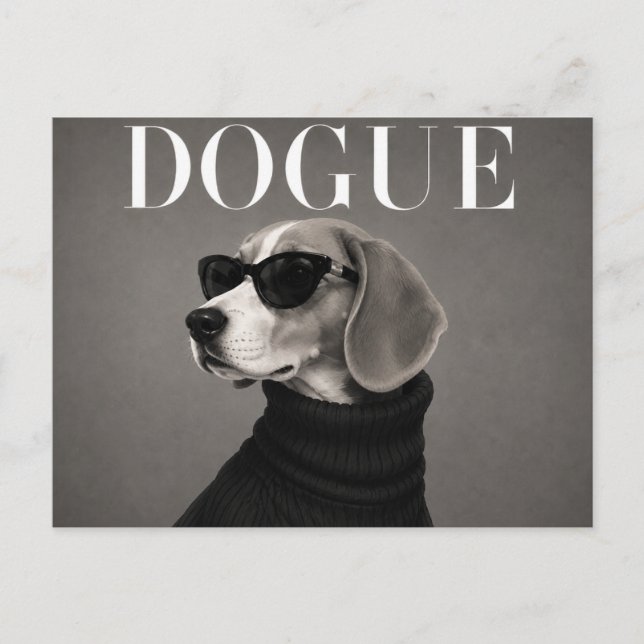 Carte Postale Portrait de Beagle de Luxe (Devant)