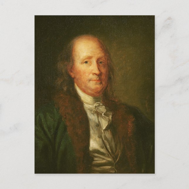 Carte Postale Portrait de Benjamin Franklin (Devant)