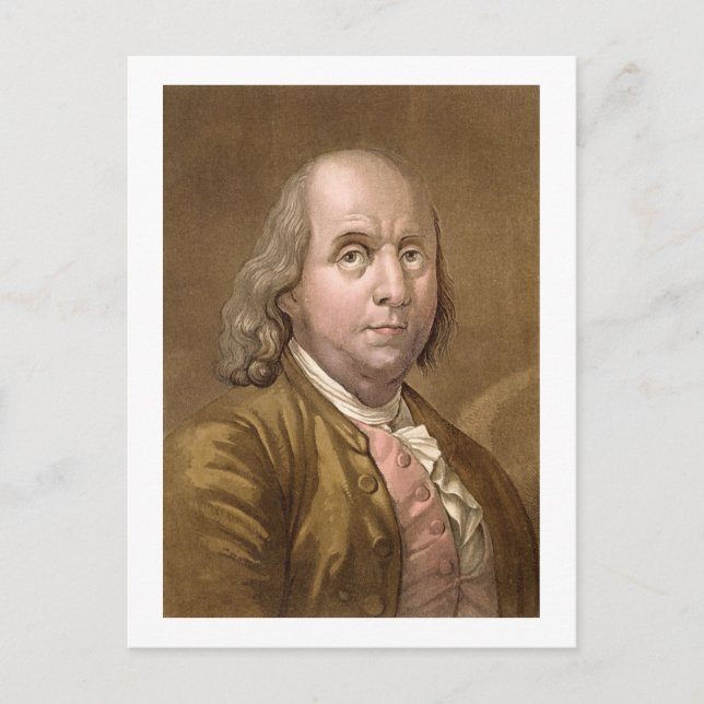 Carte Postale Portrait de Benjamin Franklin (1706-90), de 'Le (Devant)