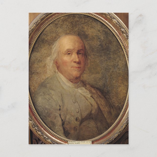 Carte Postale Portrait de Benjamin Franklin, c.1780 (Devant)
