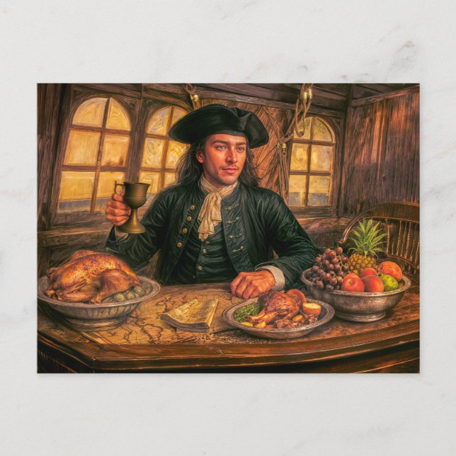 Carte Postale Portrait de Black Bart à la Taverne des Pirates (Devant)