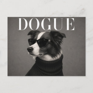 Carte Postale Portrait de Border Collie de luxe