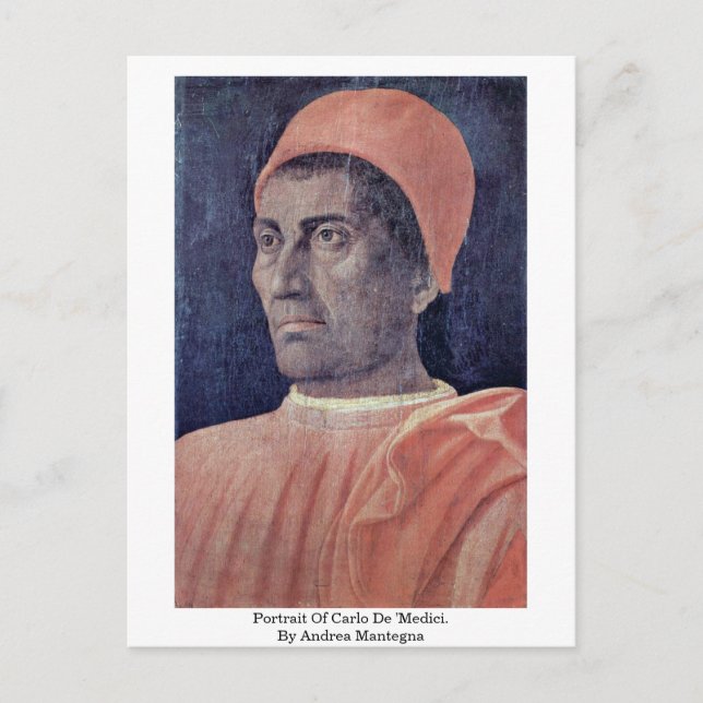 Carte Postale Portrait De Carlo De 'Medici. Par Andrea Mantegna (Devant)