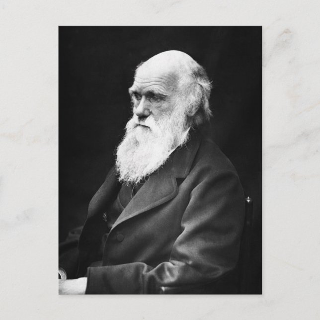 Carte Postale Portrait de Charles Darwin (Devant)