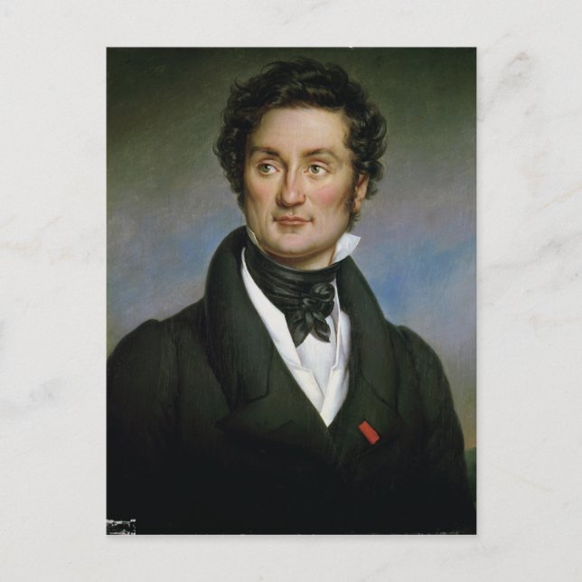 Carte Postale Portrait de Charles Nodier 1824 (Devant)