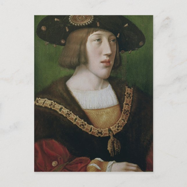 Carte Postale Portrait de Charles V 1516 (Devant)