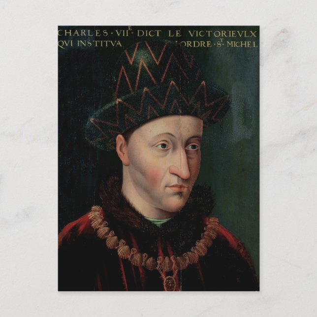 Carte Postale Portrait de Charles VII (Devant)