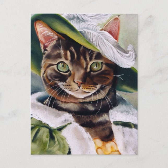 Carte Postale Portrait de chat (Devant)