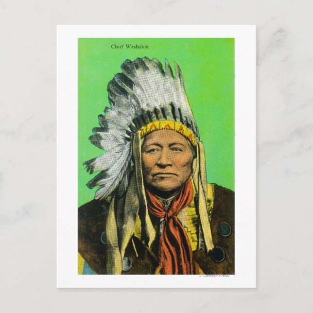 Carte Postale Portrait de chef Washakie (Devant)