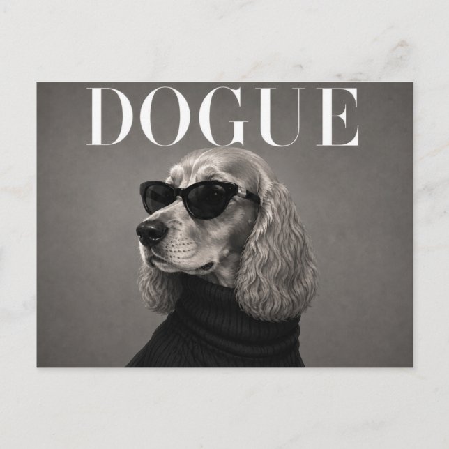 Carte Postale Portrait de chien Cocker Spaniel de luxe (Devant)