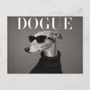 Carte Postale Portrait de chien de luxe Greyhound mode