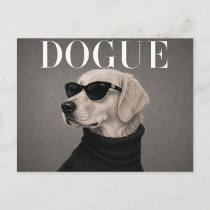 Carte Postale Portrait de chien Golden Retriever de luxe
