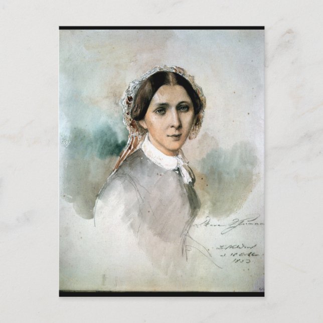 Carte Postale Portrait de Clara Schumann 1853 (Devant)