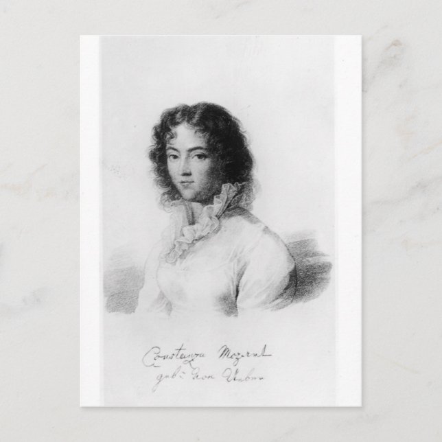 Carte Postale Portrait de Constanze Mozart 1828 (Devant)