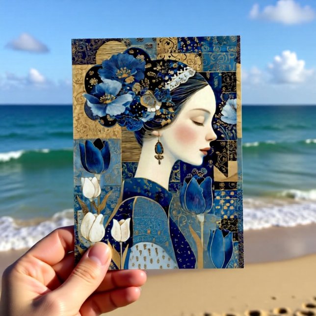 Carte Postale Portrait de dame de l'Âge d'or hollandais (Créateur téléchargé)