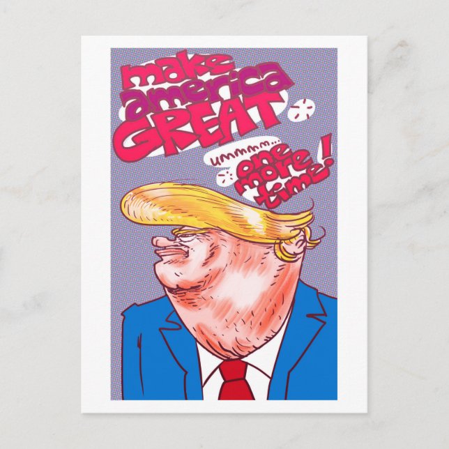 Carte Postale portrait de dessin animé trump (Devant)