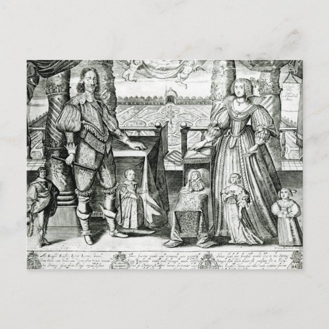 Carte Postale Portrait de famille de Charles I (Devant)