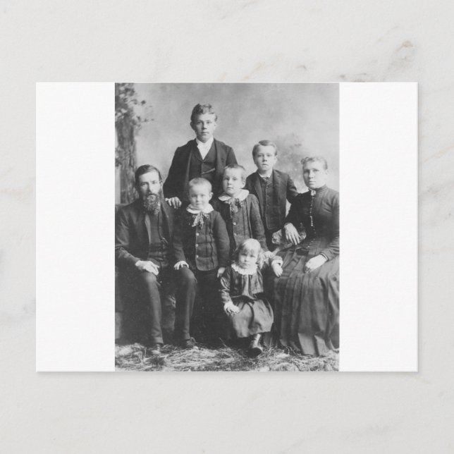 Carte Postale Portrait de famille des années 1900 (Devant)