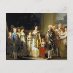 Carte Postale Portrait de famille du roi Charles IVJose de Goya