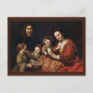 Carte Postale Portrait De Famille Par Rembrandt Harmenszoon Van