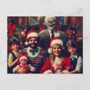 Carte Postale Portrait de famille rétro Noël épouvantable horreu