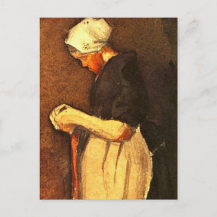 Carte Postale Portrait de femme de Scheveningen par Vincent van