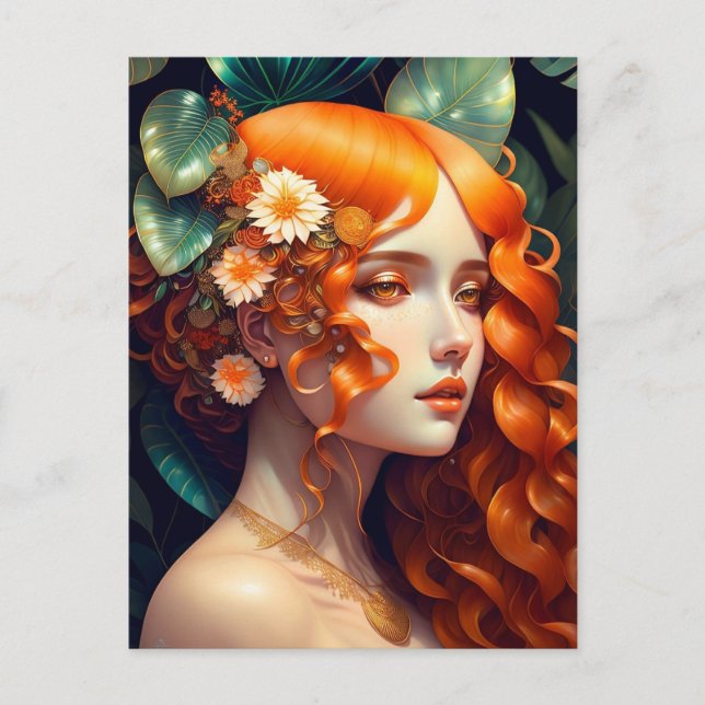 Carte Postale portrait de fille (Devant)