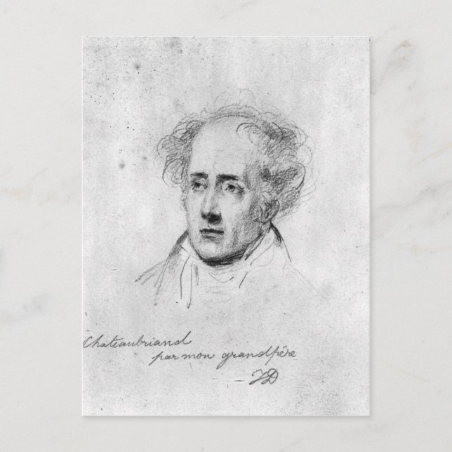 Carte Postale Portrait de François René Vicomte de (Devant)