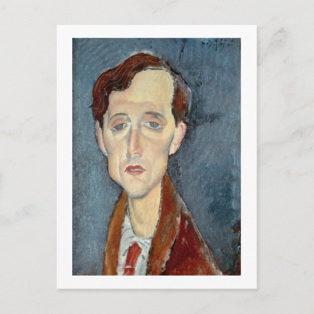 Carte Postale Portrait de Franz Hellens, 1919 (huile sur toile) (Devant)
