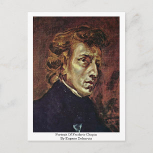Carte Postale Portrait De Frédéric Chopin Par Eugene Delacroix