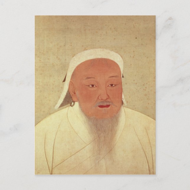Carte Postale Portrait de Genghis Khan, Mongol Khan (Devant)