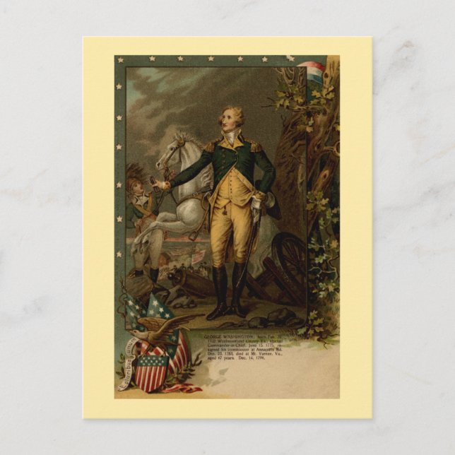 Carte Postale Portrait de George Washington (Devant)