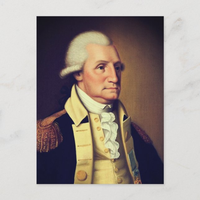 Carte Postale Portrait de George Washington (1790) (Devant)