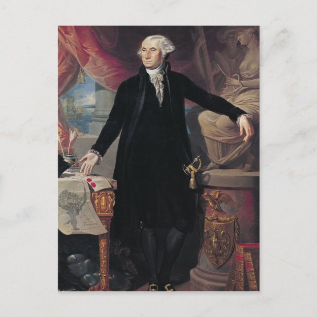 Carte Postale Portrait de George Washington, 1796 (Devant)