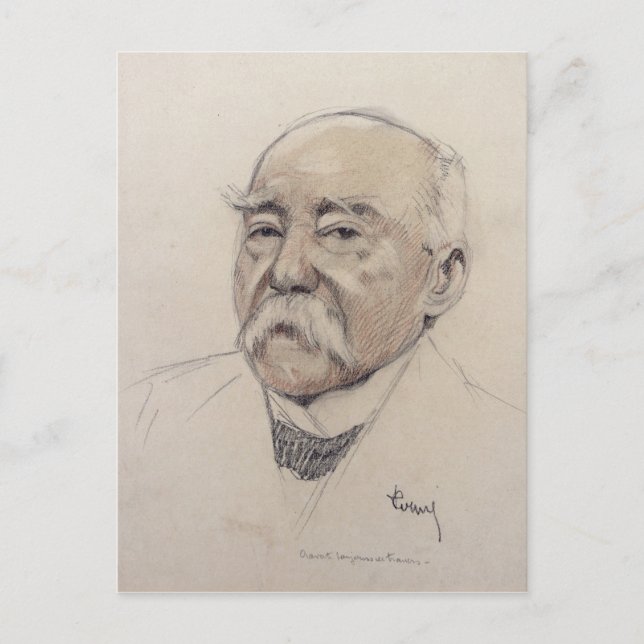 Carte Postale Portrait de Georges Clemenceau (Devant)