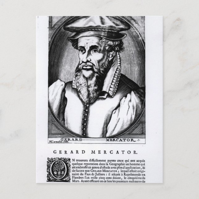 Carte Postale Portrait de Gerard Mercator (Devant)