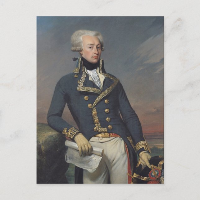 Carte Postale Portrait de Gilbert Motier en tant que lieutenant (Devant)