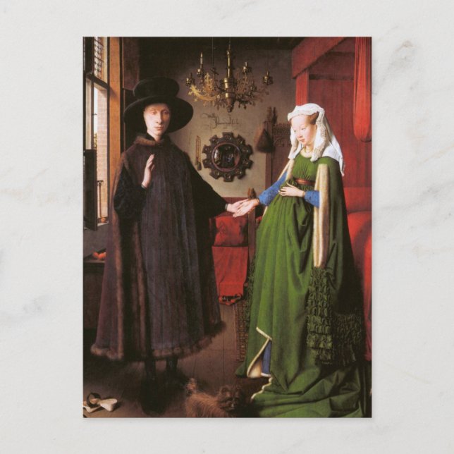 Carte Postale Portrait de Giovanni Arnolfini et de sa femme (Devant)